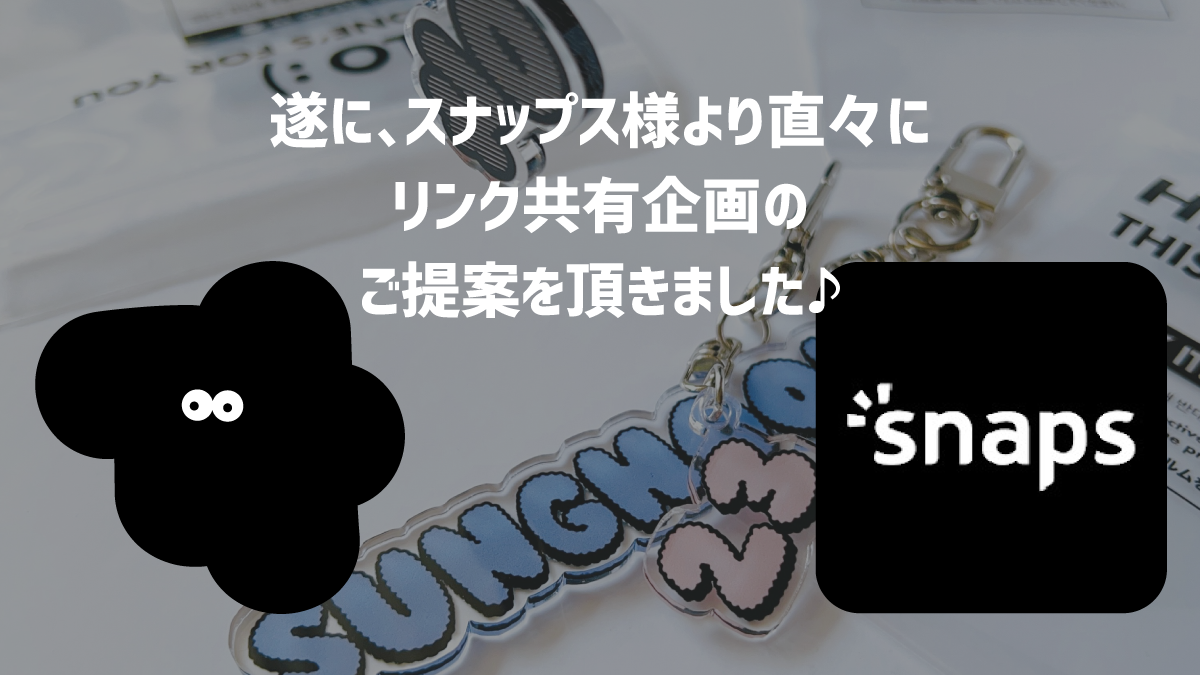 遂に､スナップス様より直々にリンク共有企画のご提案を頂きました